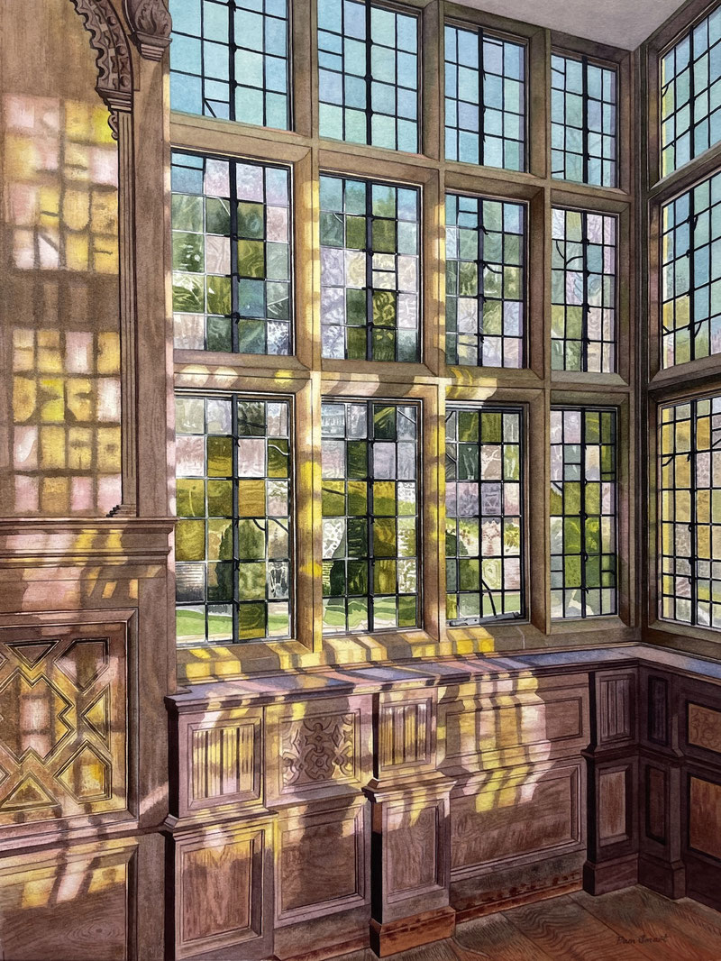 Window reflections at Haddon Hall
