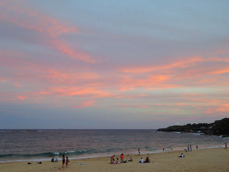 Sonnenuntergang Coogee Beach, NSW, Australien