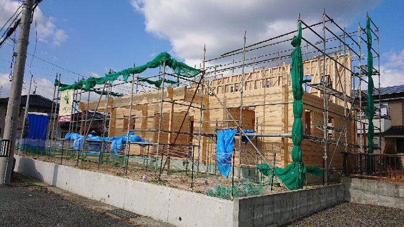 ログハウス「イースト」建築中