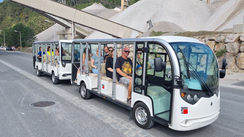 Elektrobus Elektro Shuttle Bummelzug  Vermietung