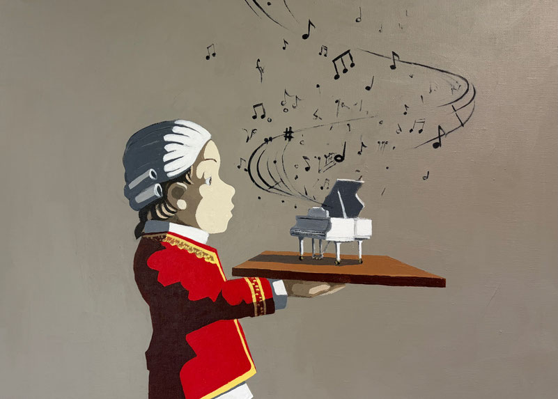 the composer - ACryl auf Leinwand, 50x70cm, 2026