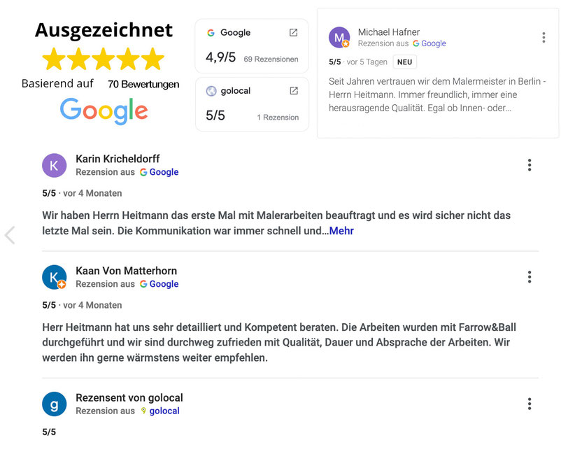 Maler Berlin – Malerbetrieb Heitmann Malerarbeiten und Fassadenarbeiten