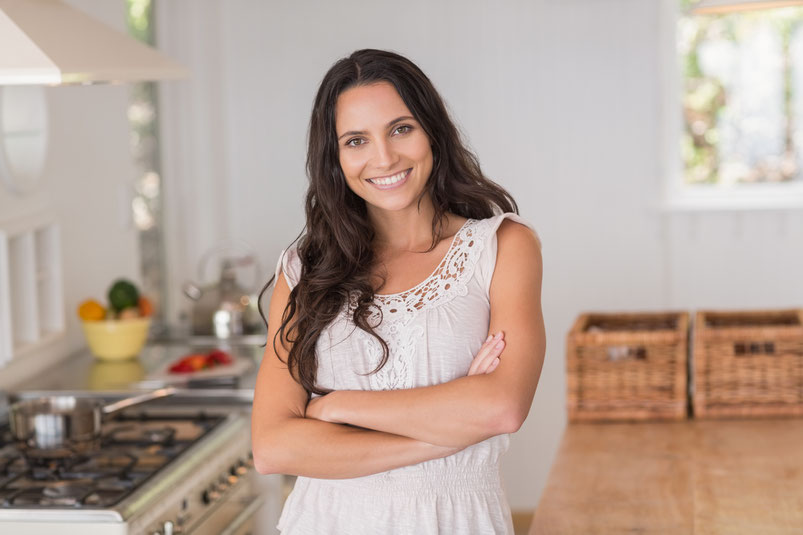 professional organizer in neat, uncluttered home