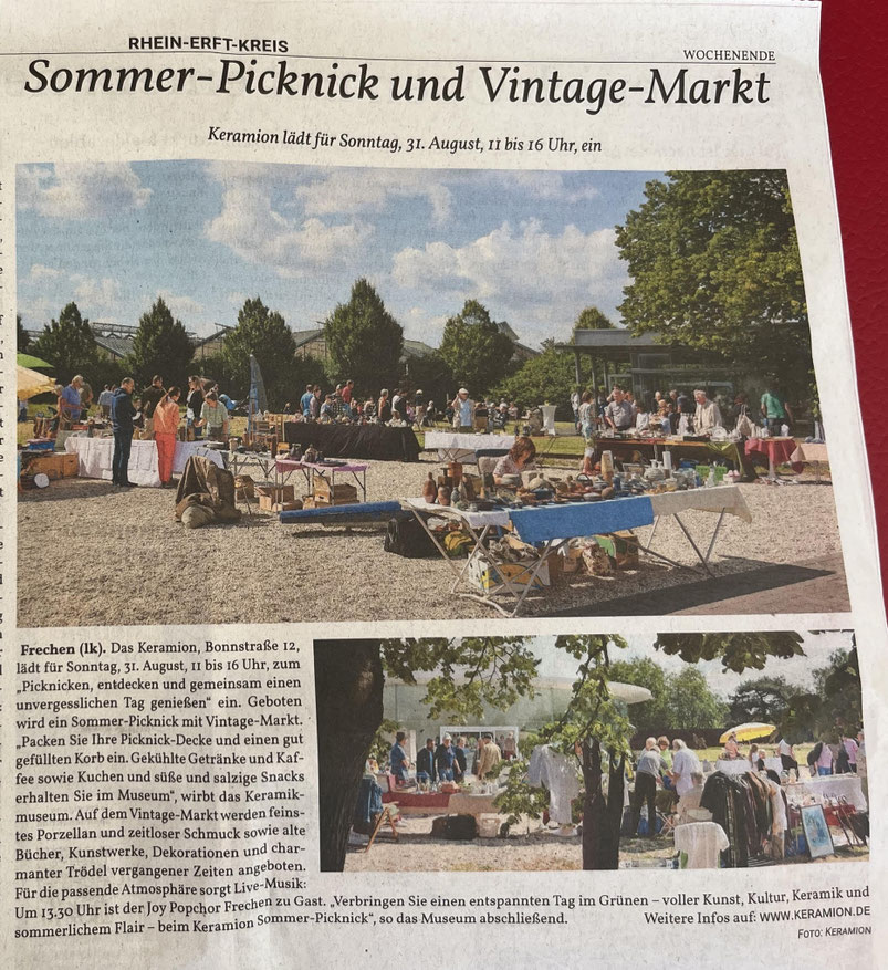 Vorankündigung zum Sommerpicknick und dem Open-Air-Auftritt von JOY am 31.08.25
