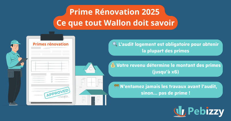 Primes, région wallonne, wallonie, prime rénovation, primes 2025, montant des primes