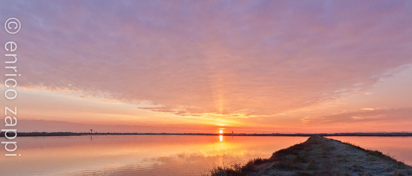 Saline di Cervia: alba invernale.