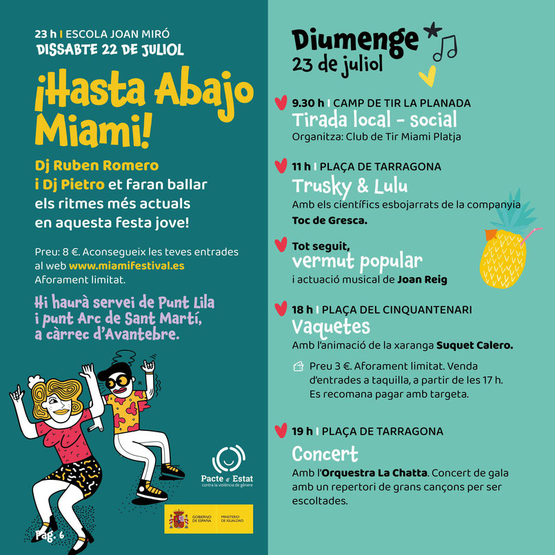 Programa Festes Sant Jaume Miami Platja