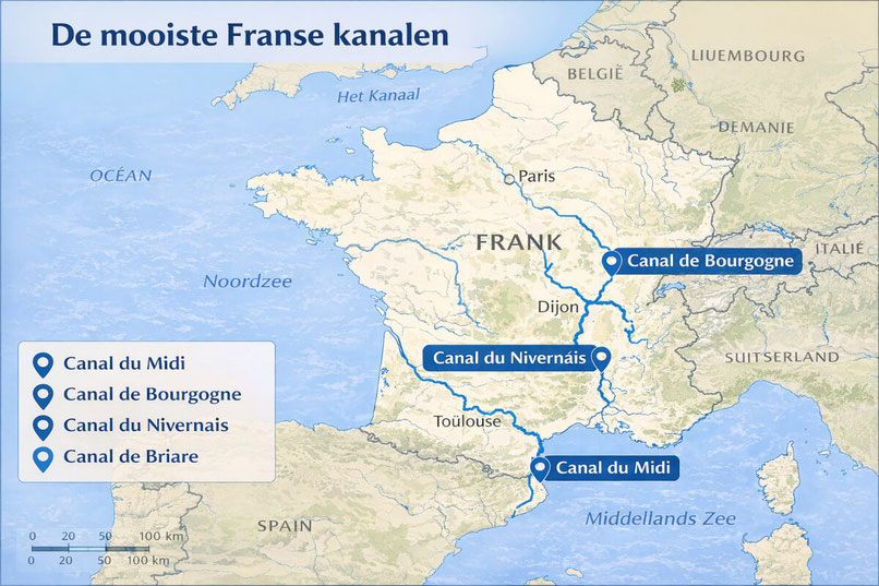 De mooiste Franse kanalen voor fotografie en te varen