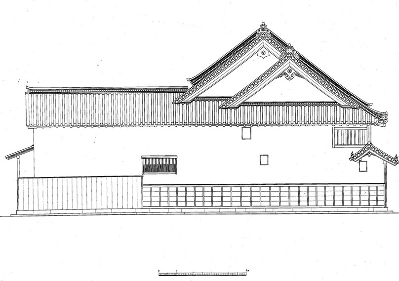 今西家住宅 東側面図/East side view