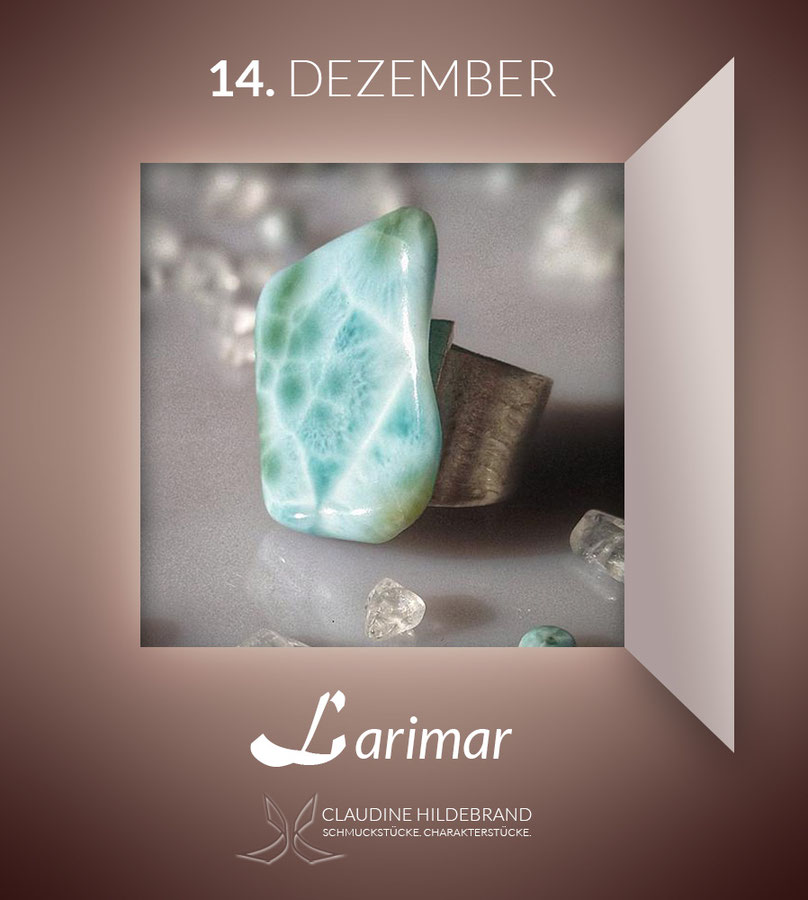 Adventskalender mit Edelsteinen - Larimar Ring