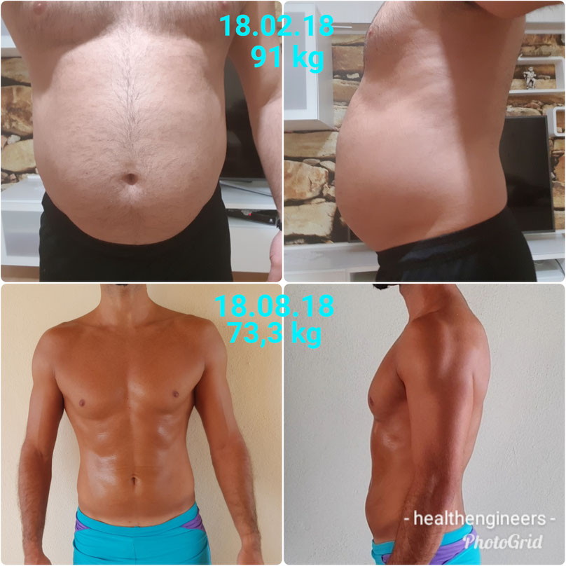 Personal Training Köln Salih Sara Personal Trainer Healthengineers Gewichtszunahme und Abnehmen Vorher Nachher Körperveränderung ohne festen Ernährungsplan FitMitSly Personal Trainer