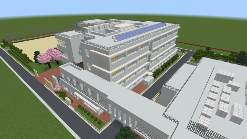 みらい青空学園をイメージしてマイクラ建築