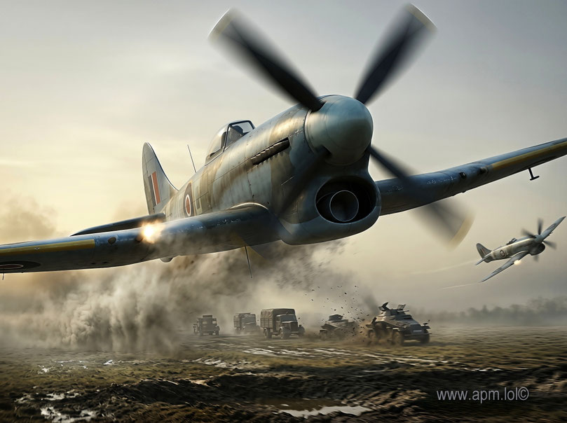 Fine Aviation Art A.I. : Hawker Tempest Mk V in action ! Eduard kit 1/48 scale model based