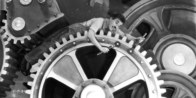 Charles Chaplin, les temps modernes