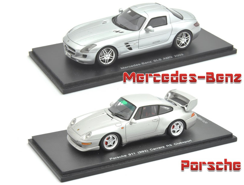 1/43 Mercedes-Banz SLS AMG, Porsche 911 (993) Carrera RS Clubsport, メルセデスベンツ, ポルシェ, カレラRS, クラブスポーツ