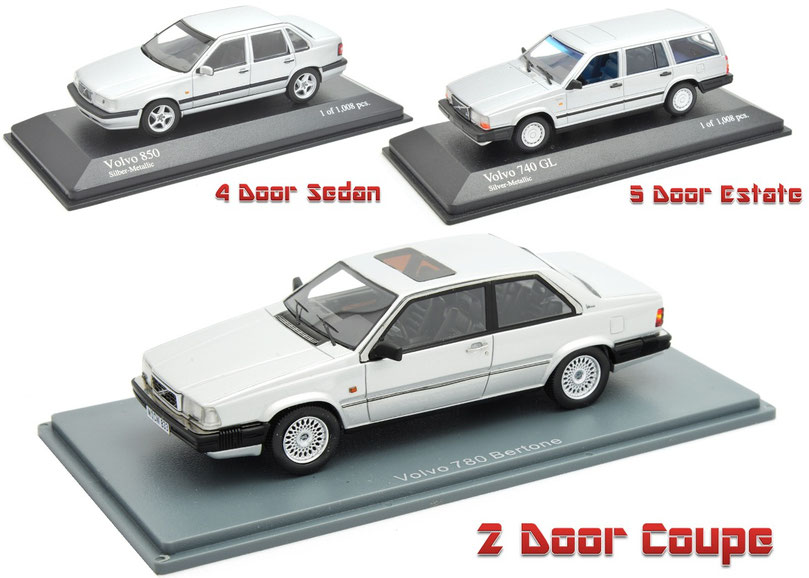 1/43 Volvo 780 Bertone 740 GL 850 Minichamps Spark ボルボ 780 ベルトーネ 740 GL 850 ミニチャンプス スパーク