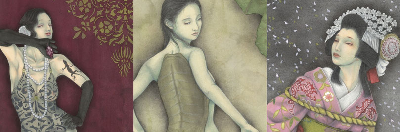 月岡ニノのアナログイラスト一覧