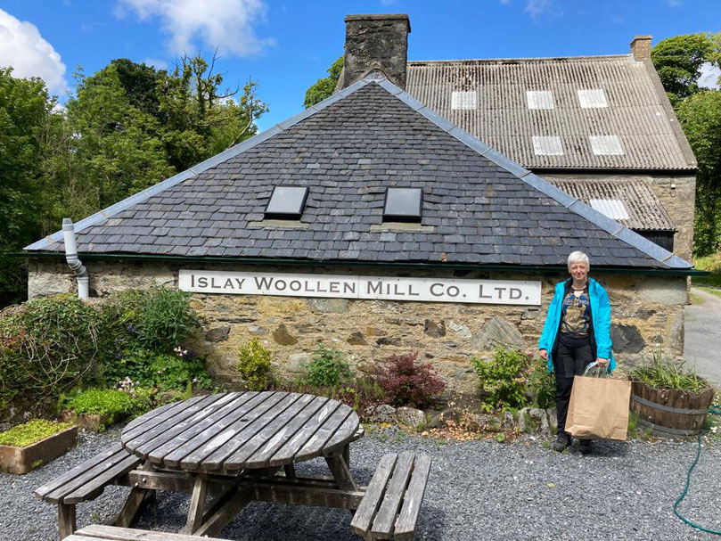 Fabric purchase at the Islay Woollen Mill