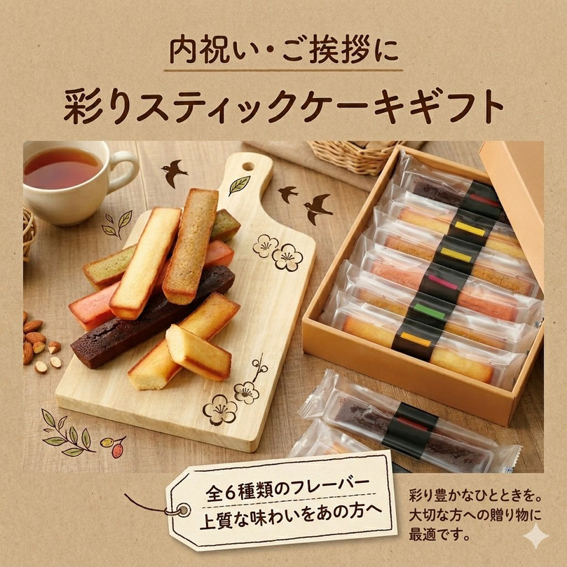 色とりどりのスティックケーキ