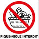 Pictogram "no picnic" - Château de Saveilles - Saveille - Visite de château groupe - Visite château en famille - Château de la Renaissance