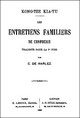 Charles de Harlez (1832-1899) : Kia-yu, les entretiens familiers de Confucius. Ernest Leroux, éditeur, Paris, 1899, 196 pages.