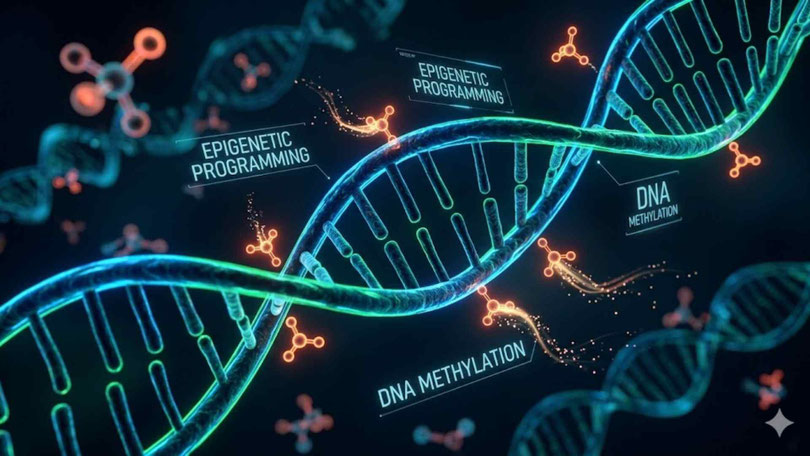 DNA-Methylierung als Indikator für das biologische Alter.