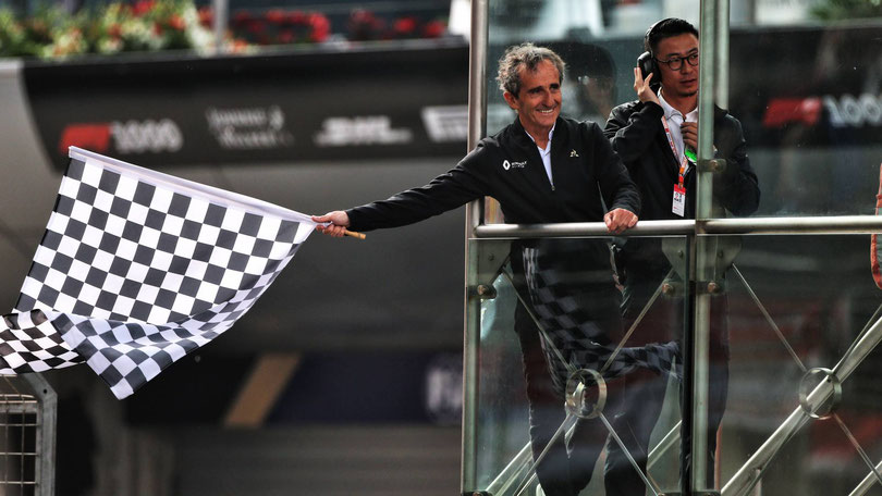 Alain Prost e la Bandiera a Scacchi