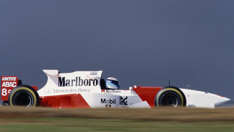 Mika Hakkinen e McLaren Mercedes nel 1995
