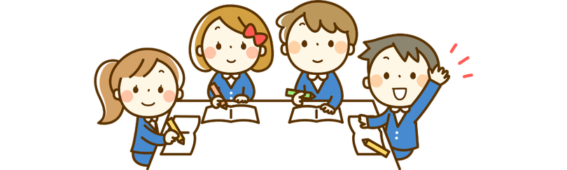 【イラスト】学習塾｜中学生コースのイメージ｜学習教室スタジアス