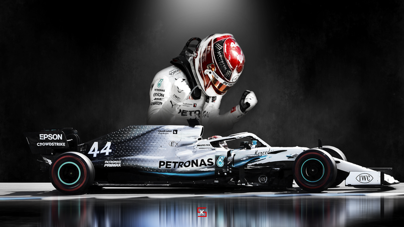 Lewis Hamilton e la sua Mercedes