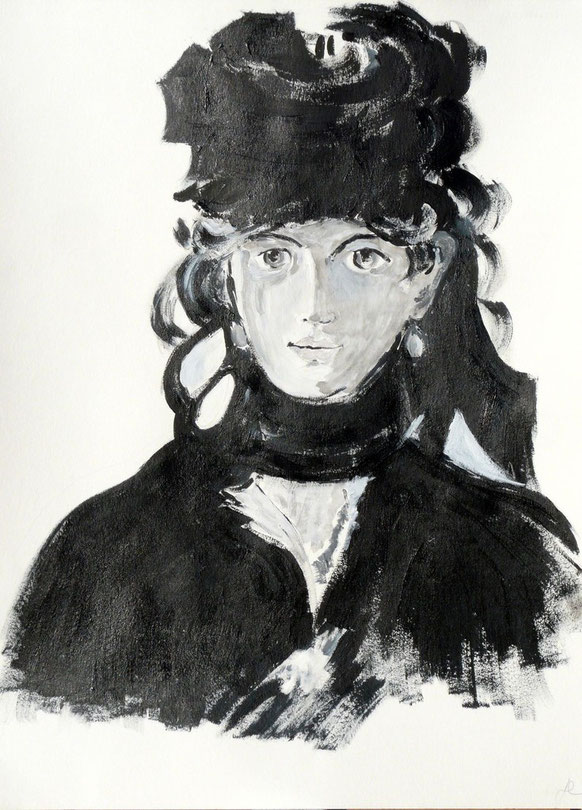 Edouard MANET - "Berthe Morisot " (Madame Eugène MANET)