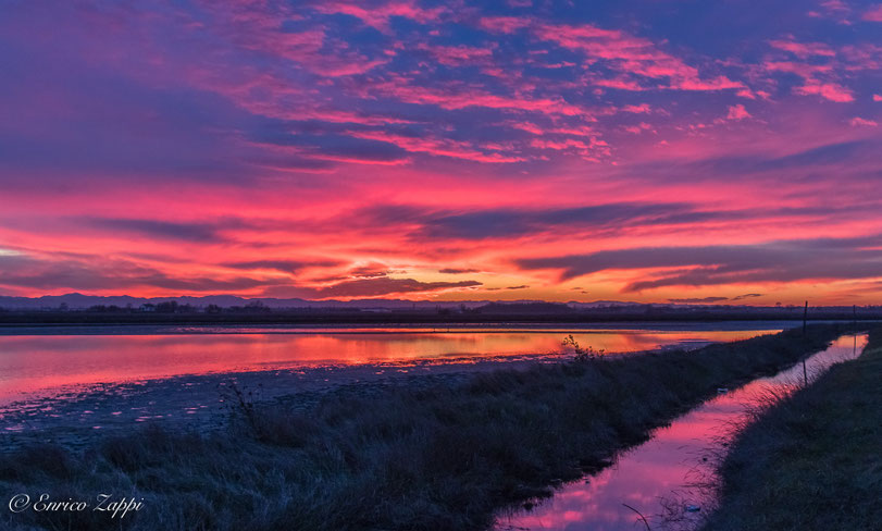 Tramonto alle Saline di Cervia