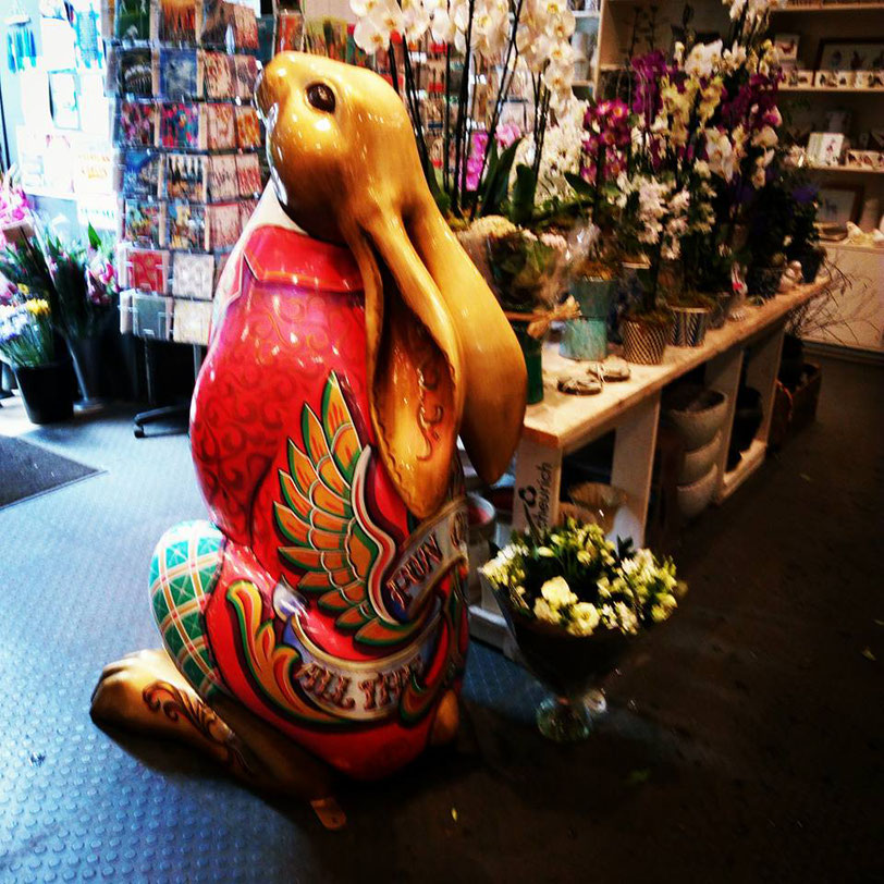 all the fun of the hare, cirencester hare trail, painted hares, kbmorgan