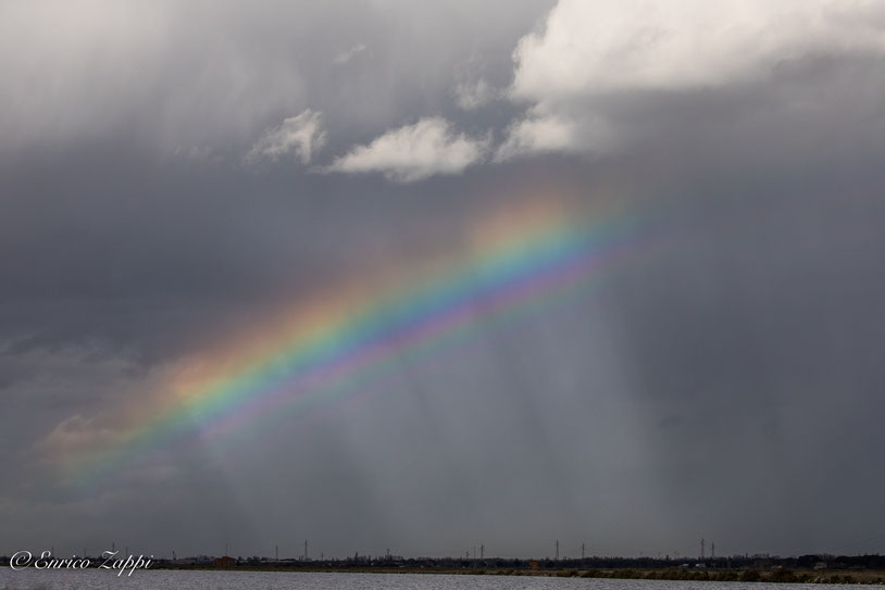 Arcobaleno sulle Saline di Cervia.