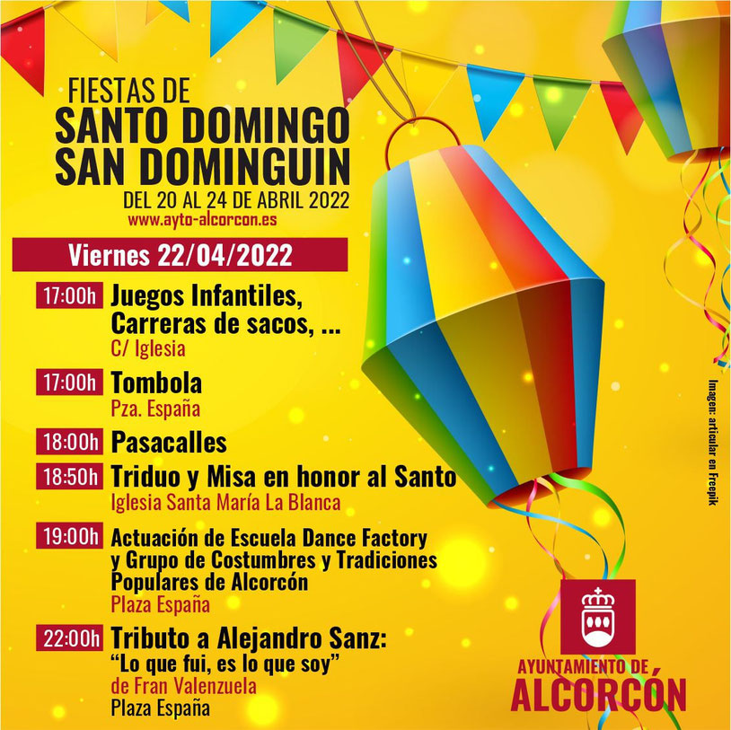 Programa de las Fiestas de Santo Domingo en Alcorcon
