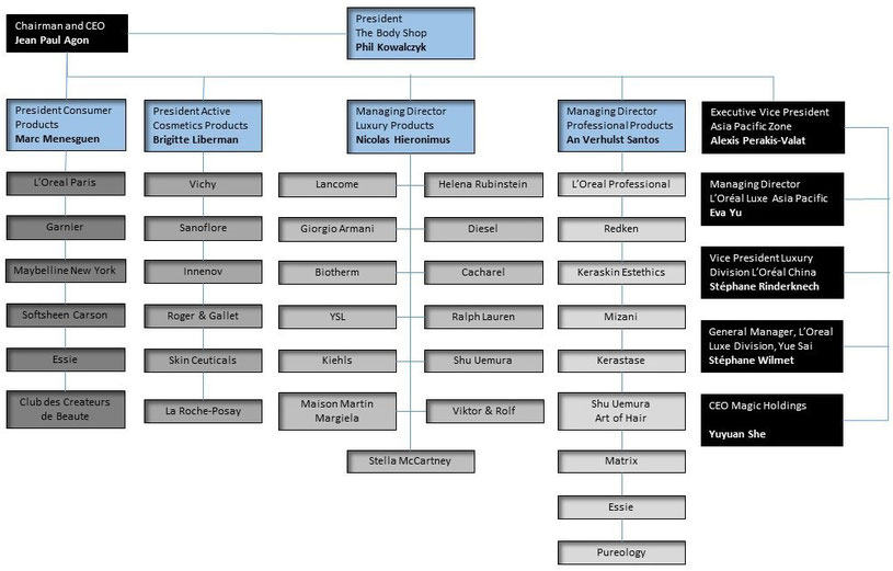 L Oreal Organizational Chart
