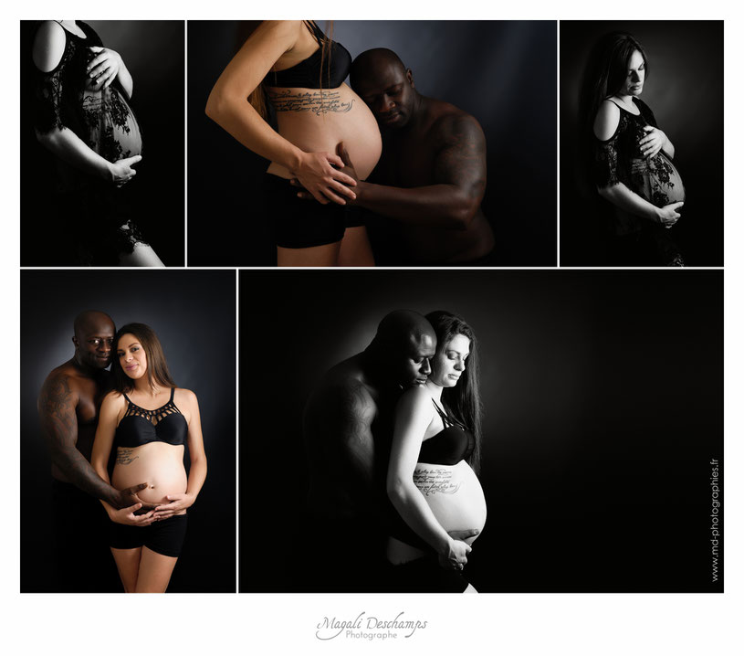couple grossesse photo noir et blanc 13220 studio