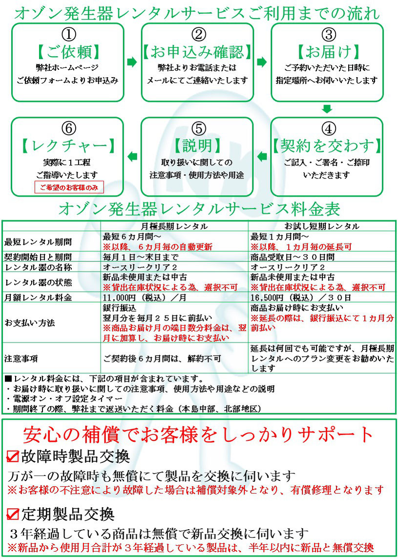 格安販売沖縄 オゾン発生器レンタルサービス4