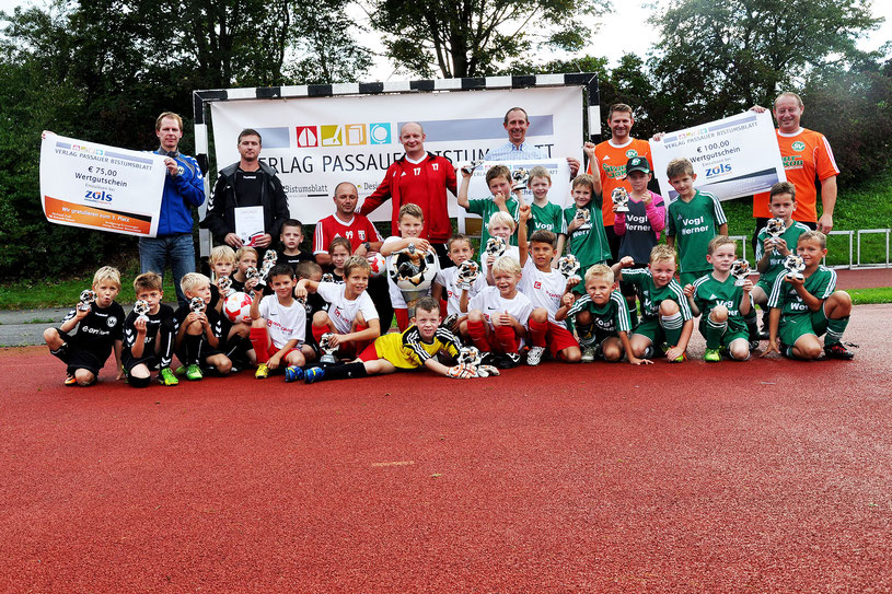 2014 v.l. 3.Platz SV Wacker Burghausen 1.Platz FC Mühldorf 2. Platz SV Schalding Heining