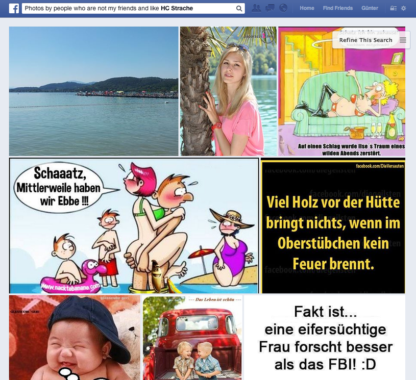 Photos by people who are not my friends and Ilke HC Strache