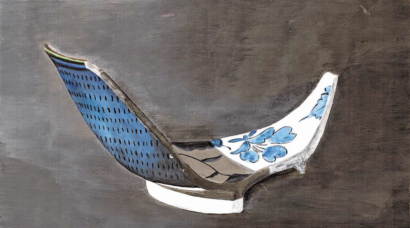 Die Besucher der Ausstellung können unter anderem das Acrylbild der Schülerin Tabea Marx begutachten. Foto: Ritzefeld-Gymnasium