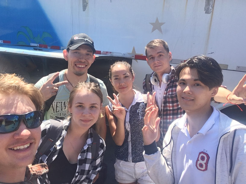Some of the Kazakhs we spent the day crossing the border with.