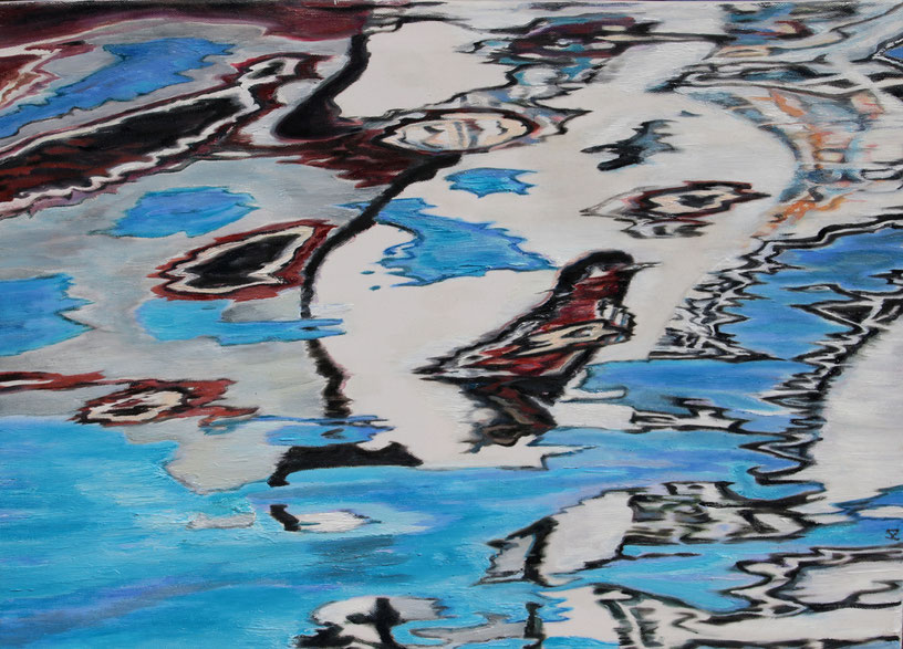 Susanne Scholz, 'Adieu', 2018. Öl auf Leinwand, 50 x 70 cm. Foto (c) & Courtesy: die Künstlerin.