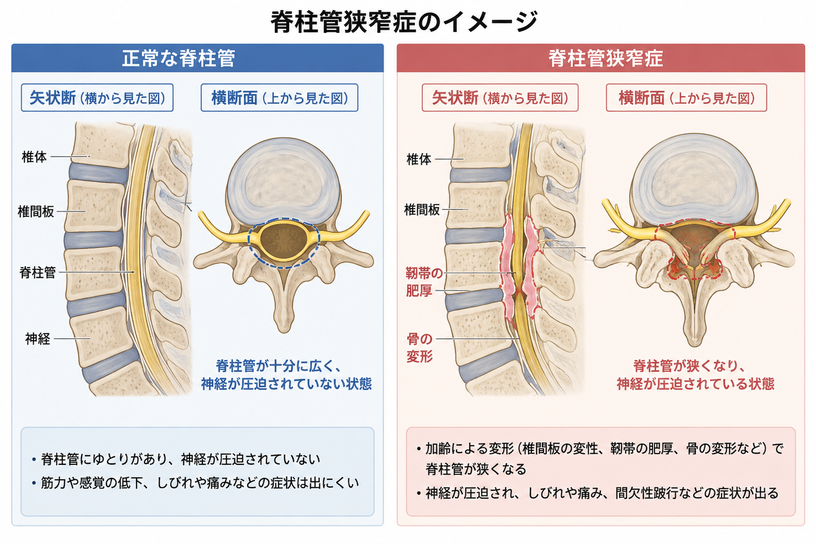 脊柱管狭窄症のイメージ画像