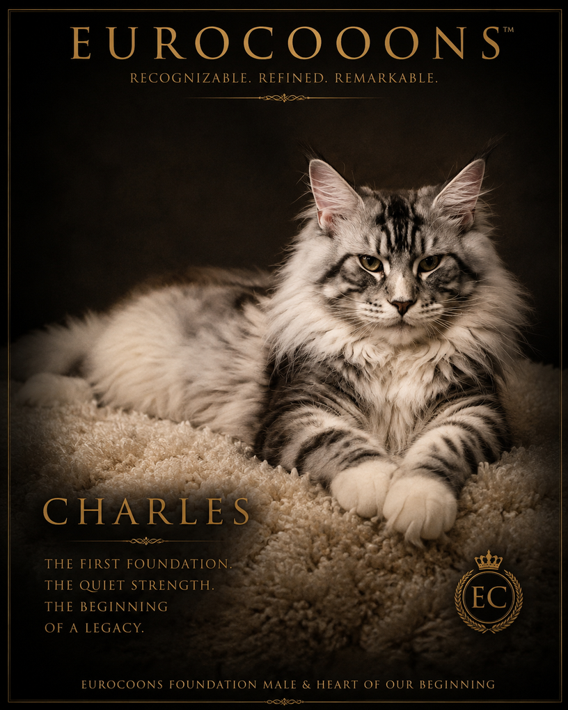 CHarles of EuroCoons Maine Coon Cattery Foundation Breeding Male and Maine Coon kitten producer