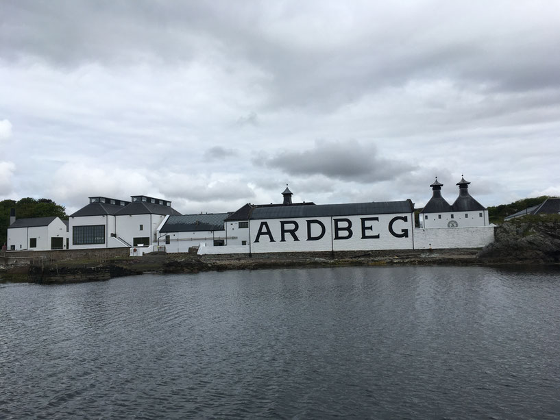 Ardbeg Distillery as seen from the water