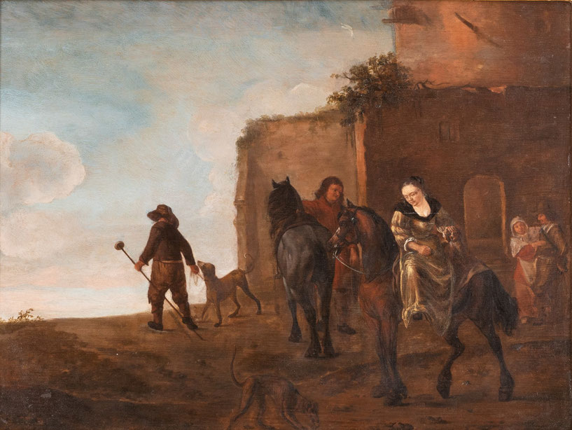te_koop_aangeboden_een_schilderij_met_een_italianiserend_landschap_van_de_schilder_johan_van_der_bent_1649/51-1690_oude_meesters