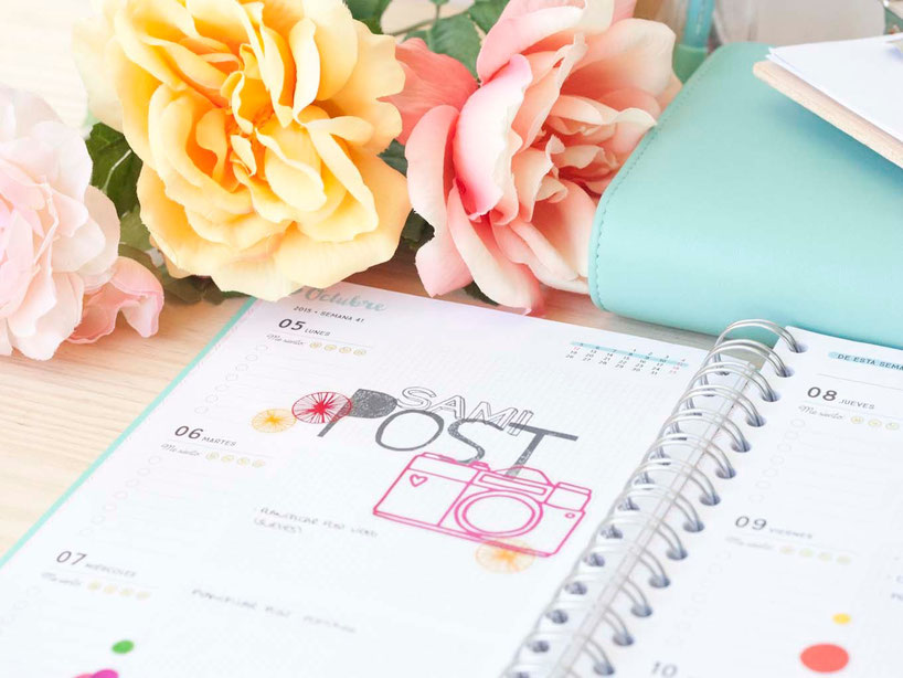 Organiza tu agenda con elementos de scrap by Violeta
