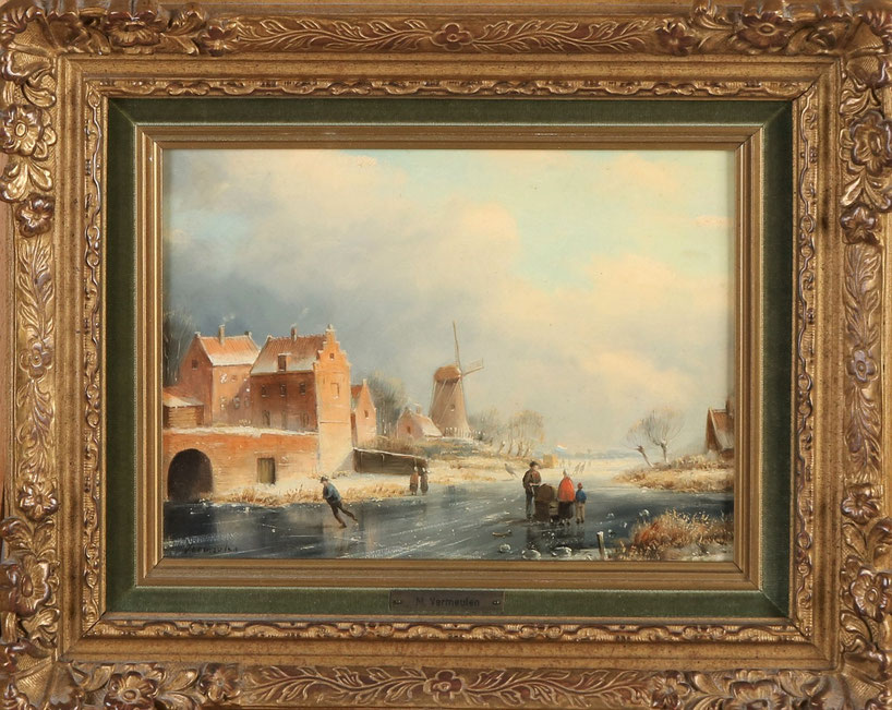 te_koop_aangeboden_een_wintergezicht_van_de_nederlandse_kunstschilder_marinus_cornelis_thomas_vermeulen_1868-1941