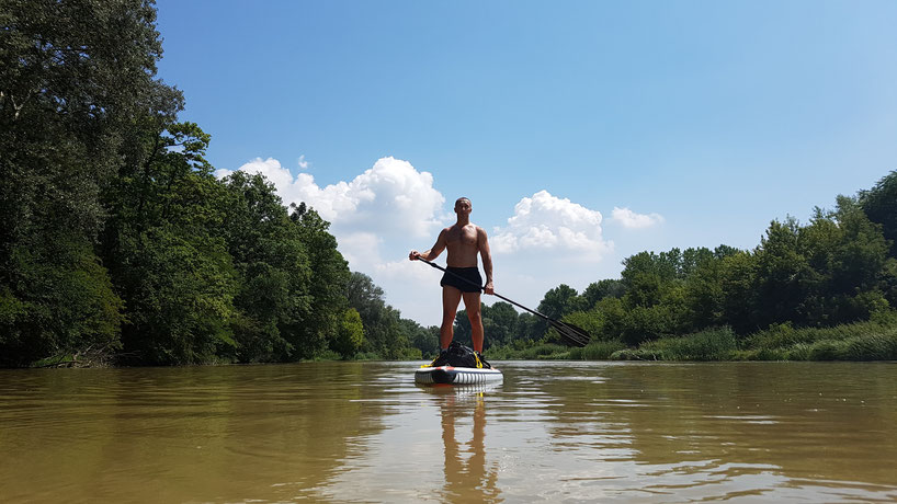 stand up paddeln tour in die korneuburger au sup tours 